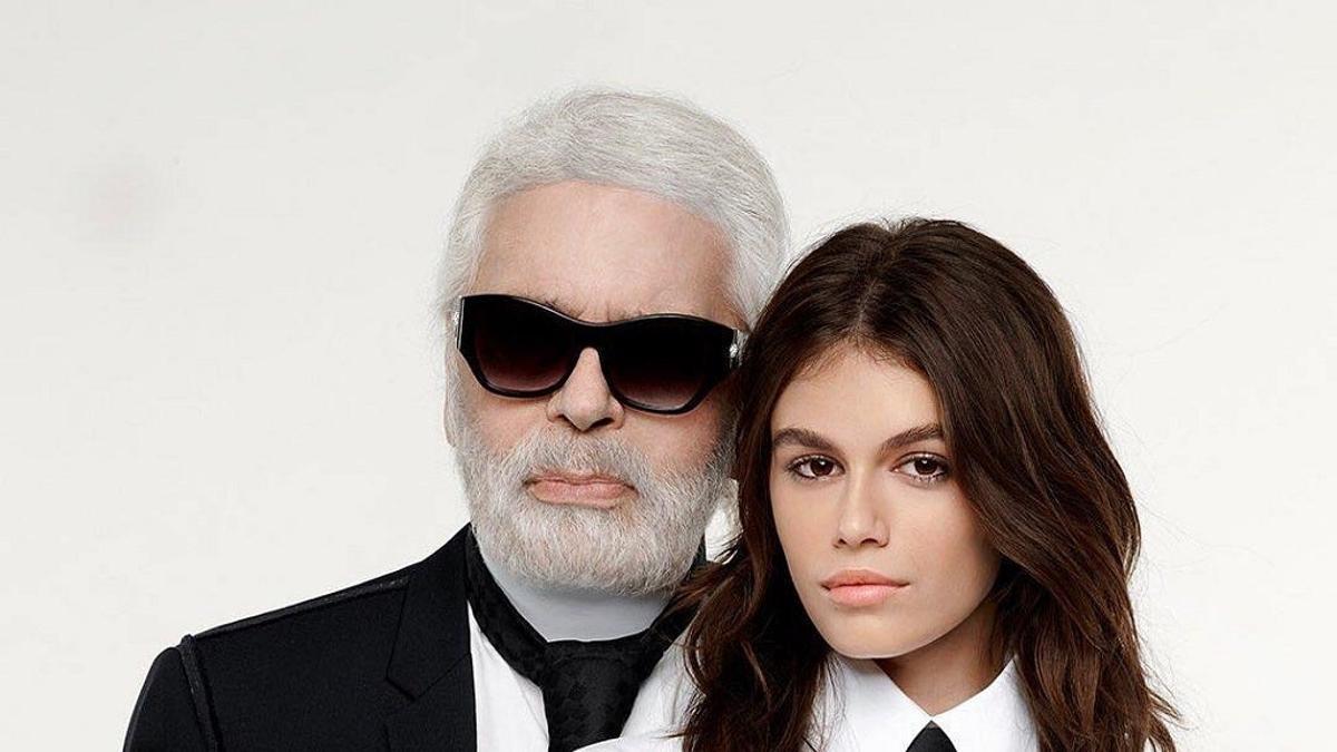 Karl Lagerfeld y Kaia Gerber