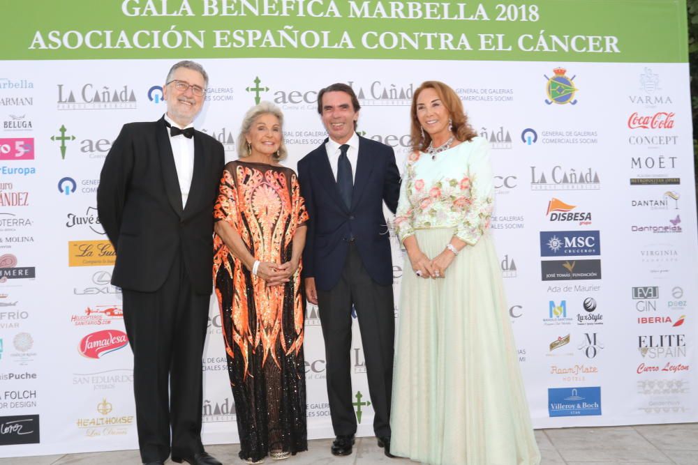 José María Aznar, Manolo Santana e Inés Sastre, entre los asistentes a la XXXV Cena de Gala de Marbella