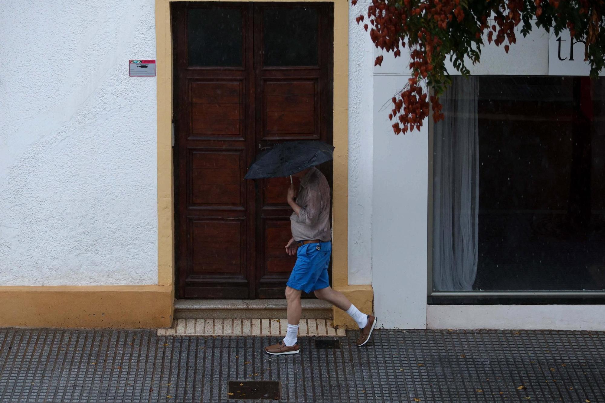 Todas las imágenes de la lluvia en Ibiza