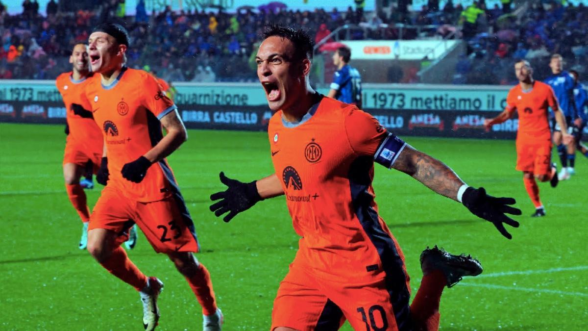 Lautaro celebrando el 0-2