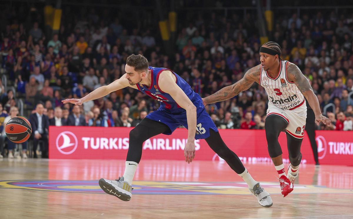 Euroliga. Barça - Olympiacos, quinto y definitivo partido del playoff, en imágenes.