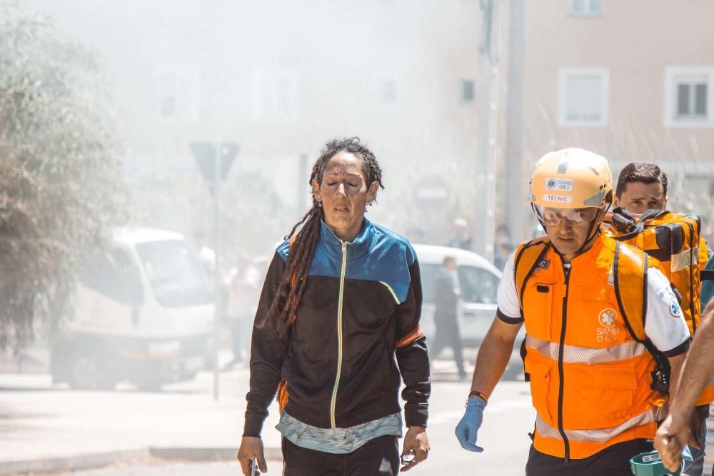 Incendio en un edificio okupado de Ibiza