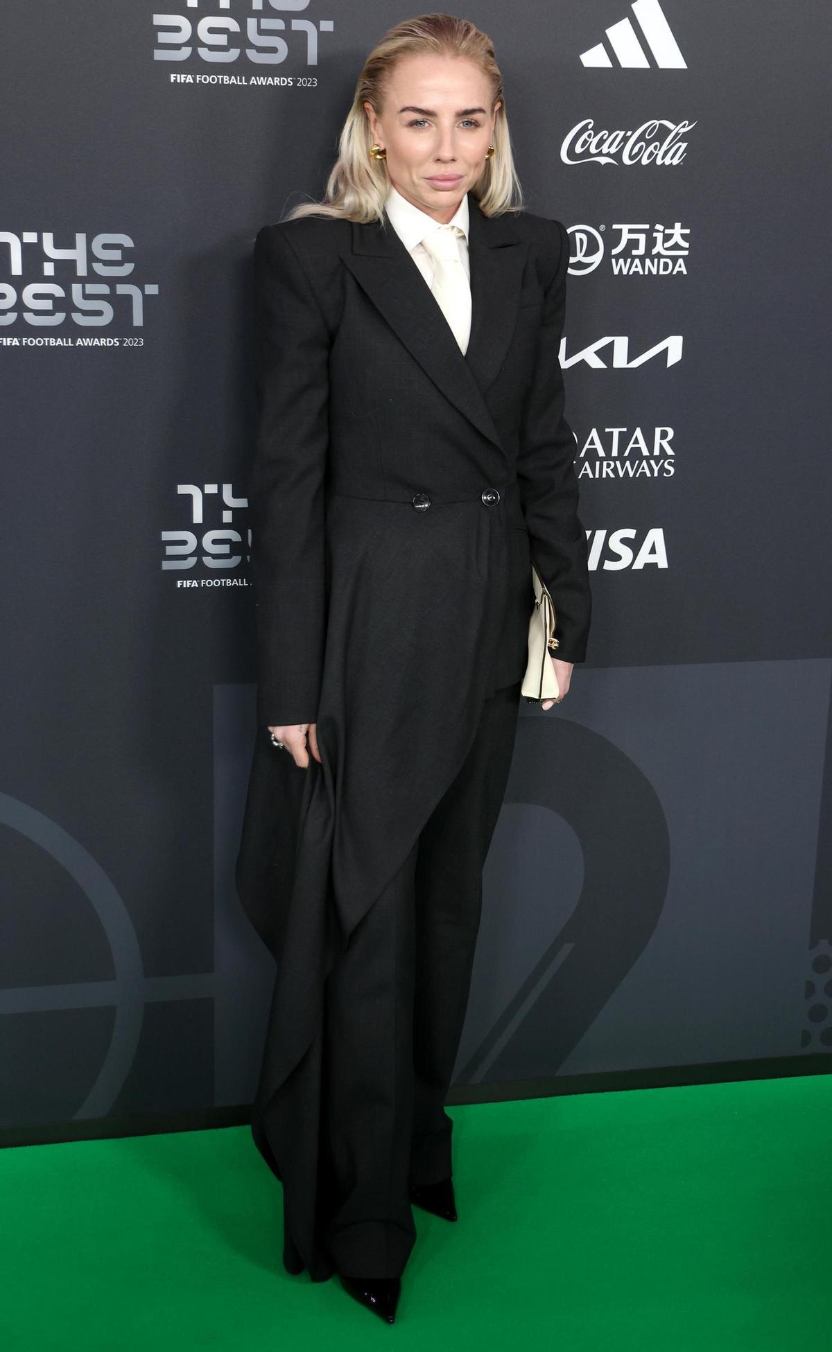 La alfombra roja de los premios The Best FIFA 2023. La jugadora Alex Greenwood. La alfombra roja de los premios The Best FIFA 2023. La jugadora Alex Greenwood.