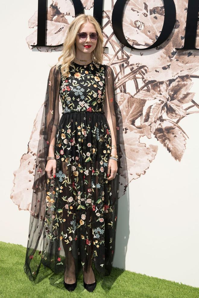 Chiara Ferragni con un vestido de Dior