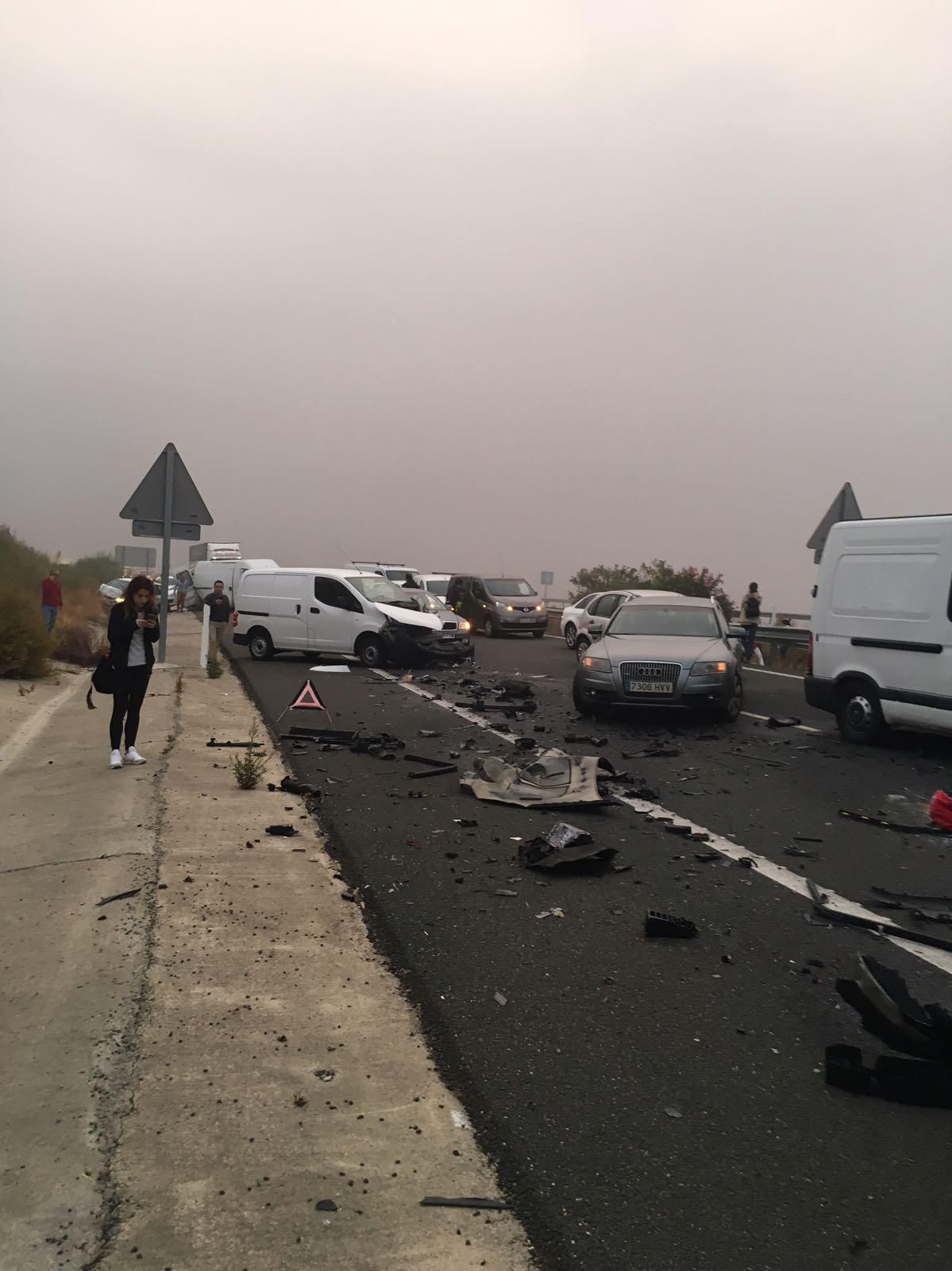 Accidente múltiple en Galisteo