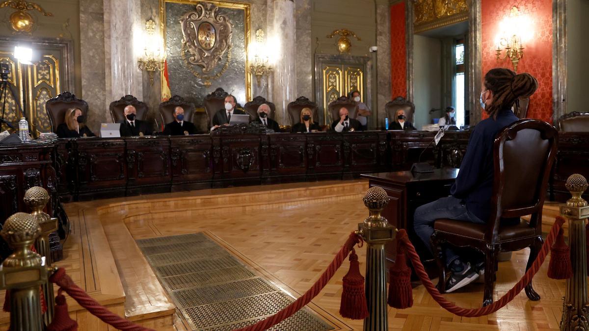 Alberto Rodríguez, esta mañana ante los magistrados del Tribunal Supremo.