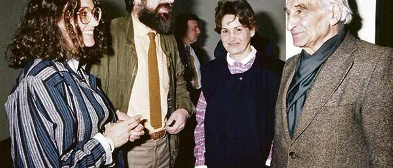 Con Manuel Colmeiro, Elena Colmeiro y Puri del Palacio en 1986.