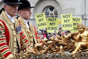 Protestas republicanas en Londres con motivo de la coronación del rey Carlos III