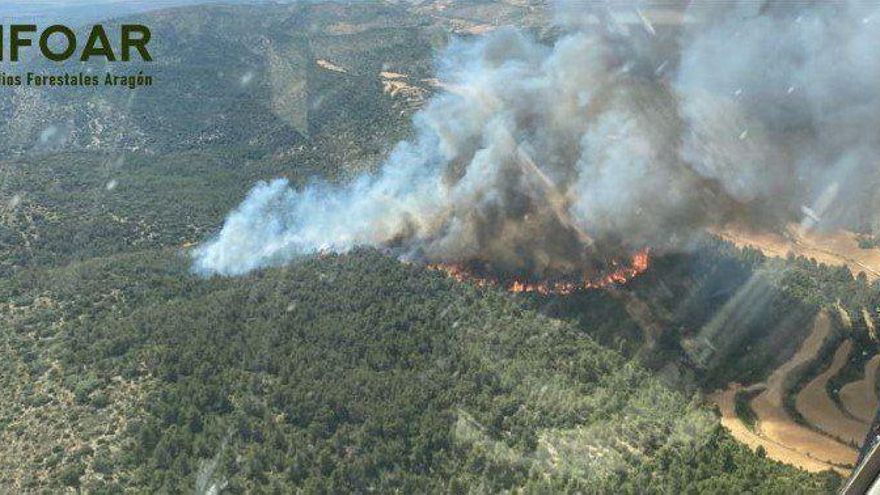 El incendio forestal en Berge (Teruel) ya está en extinción