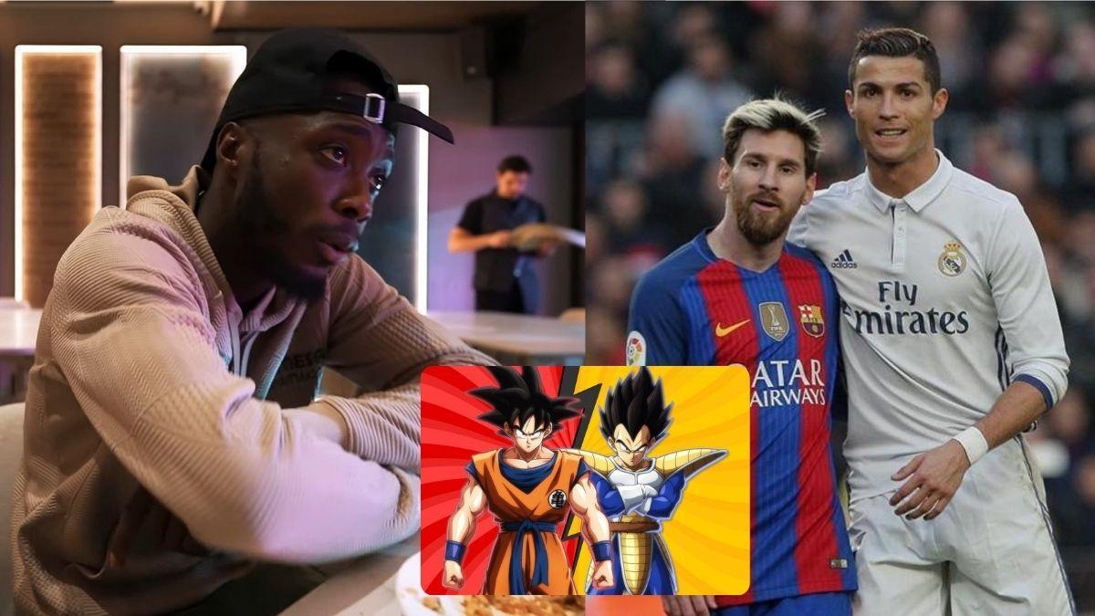 Nicolas Pépé, Cristiano Ronaldo, Leo Messy y San Goku y Vegeta