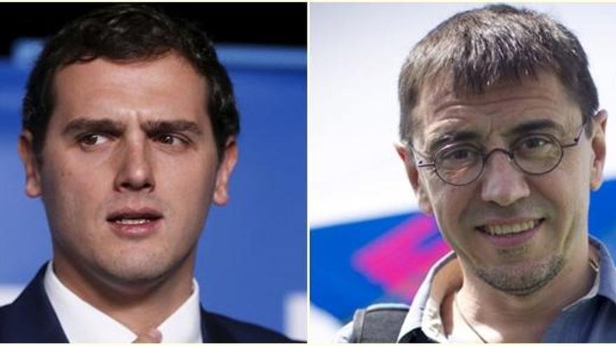 Albert Rivera y Juan Carlos Monedero.