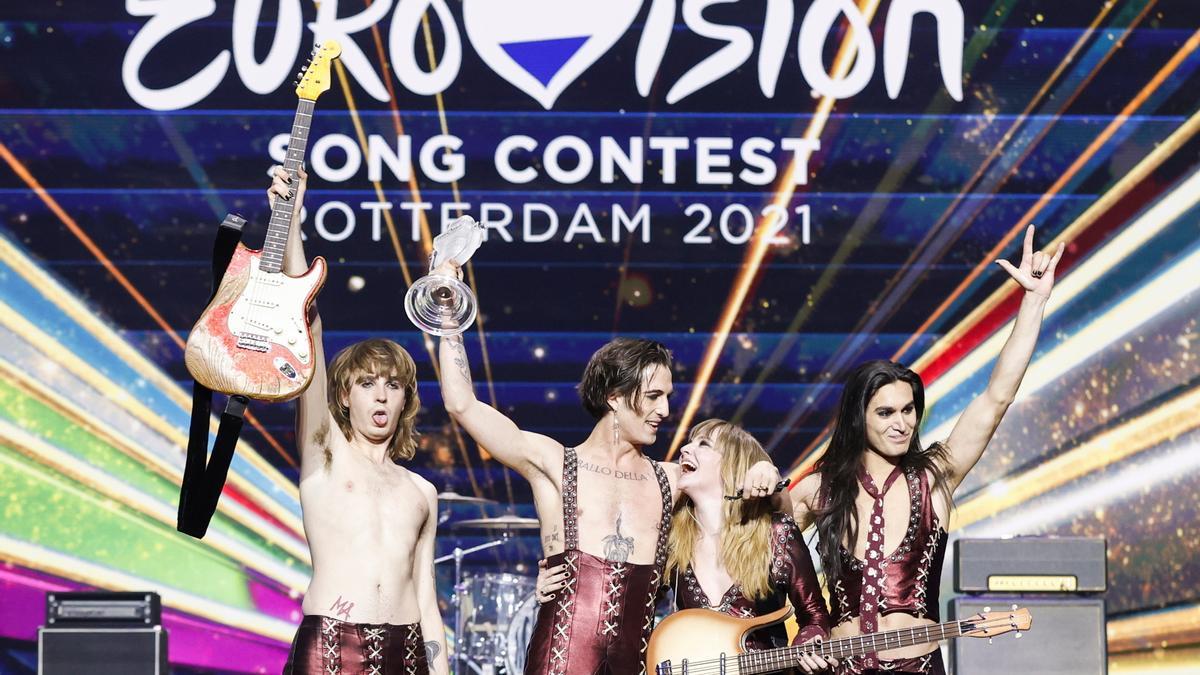Maneskin, ganadores de Eurovisión 2021.