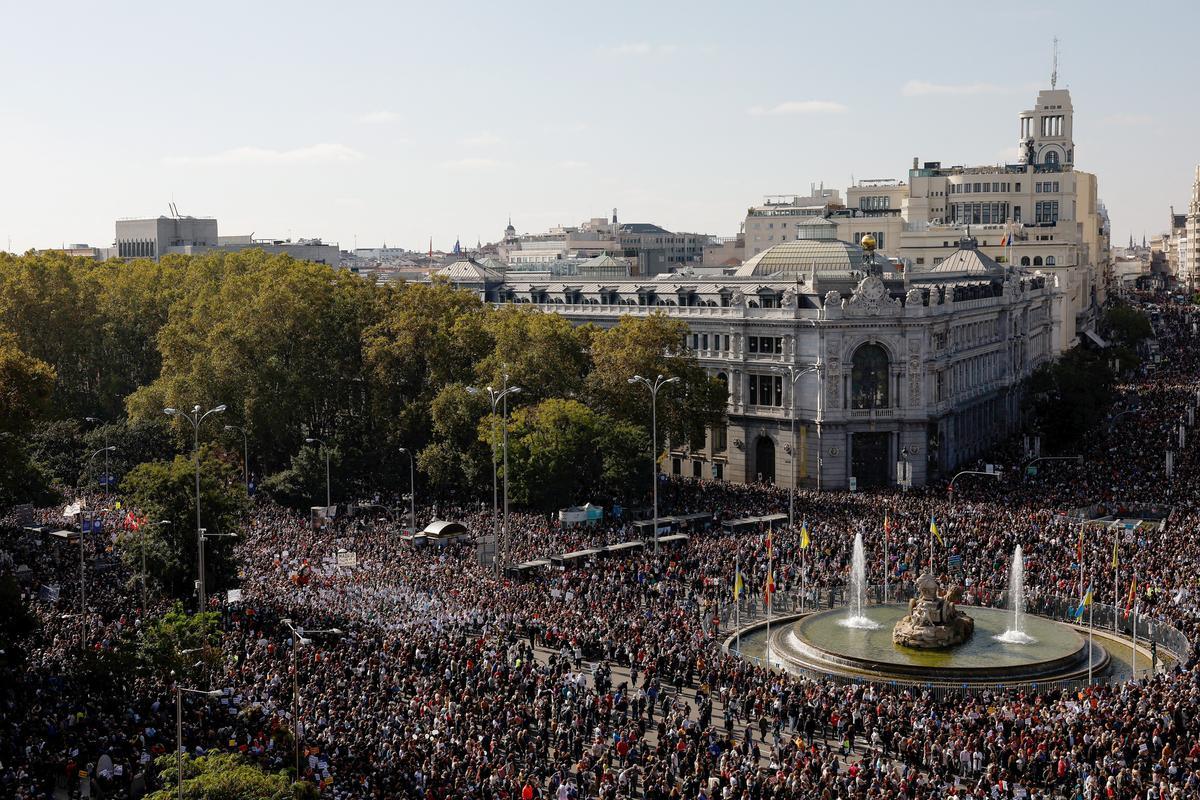 Una imagen de la manifestación por la sanidad pública en Madrid.