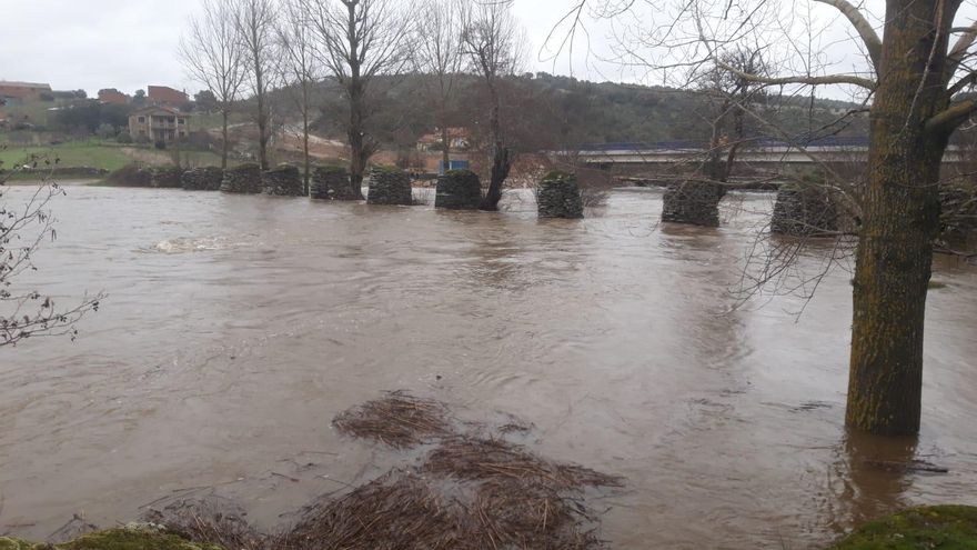 La intensa lluvia desborda los ríos Aliste y Frío en Las Torres, Bercianos y Valer