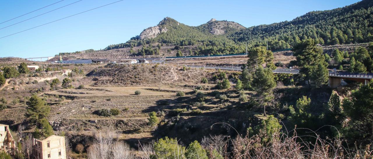 Partida de Pagos, en Alcoy, donde se prevé el desarrollo de un polígono industrial.