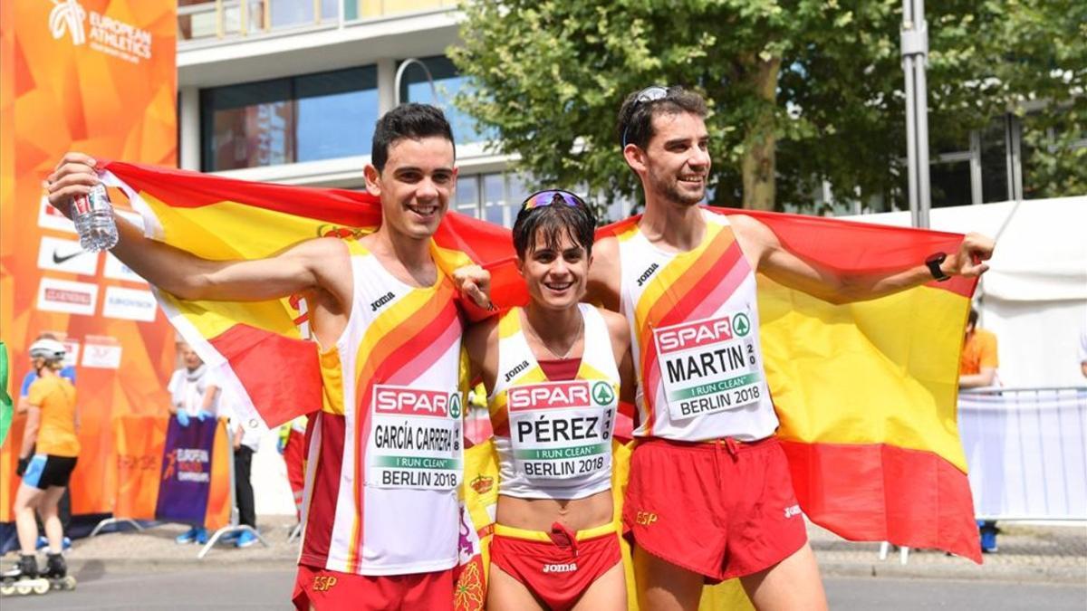 Diego García, María Pérez y Álvaro Martín celebran su éxito