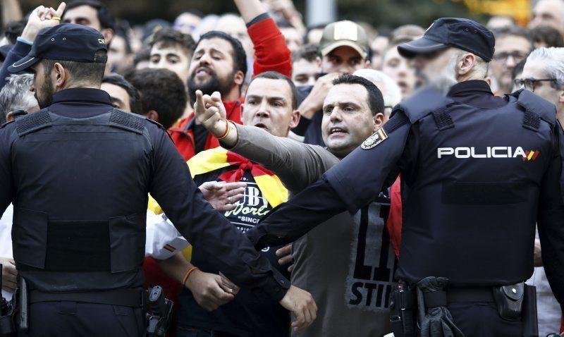 Manifestaciones en Plaza España por el 'procés'