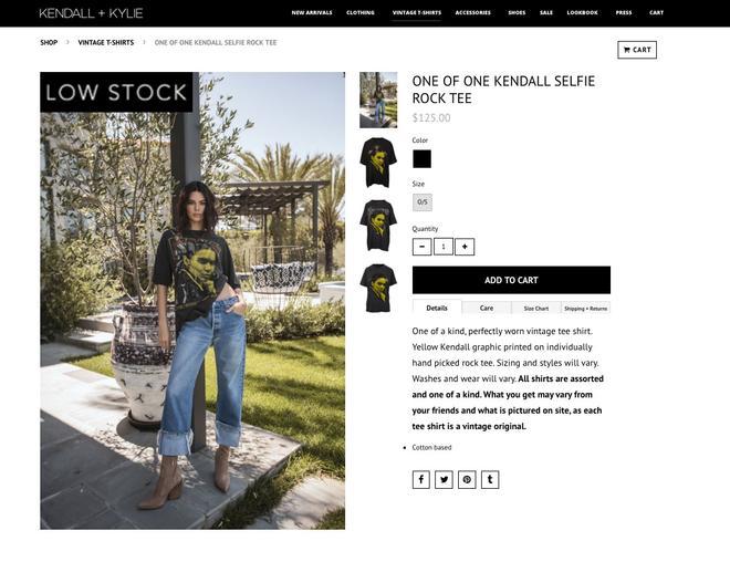 Las camisetas de Kendall + Kylie a punto de agotarse