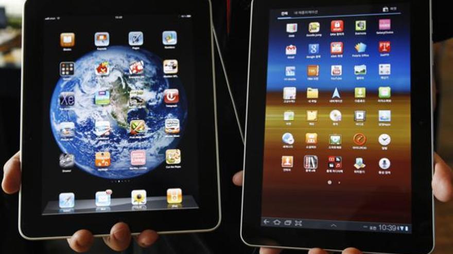 El Galaxy Tab y el iPad.