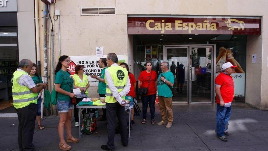 Protesta de la PAH de Zamora.