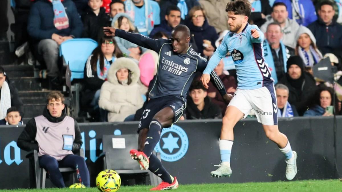 Mendy reapareción ante el Celta y convenció a Arbeloa