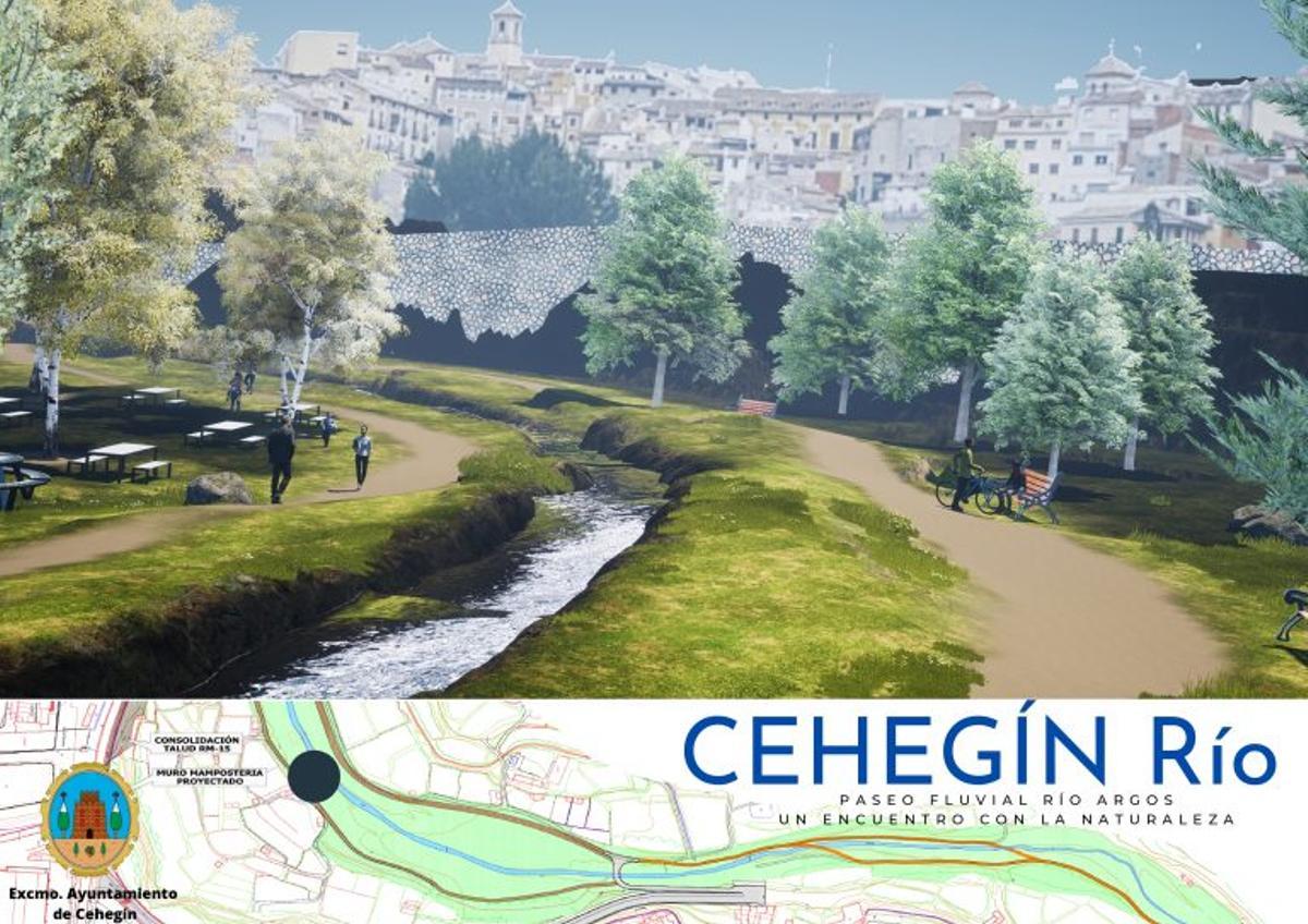 El Ayuntamiento de Cehegín recibe 170.000 euros de la Comunidad Autónoma para el inicio del proyecto “Cehegín Río”.