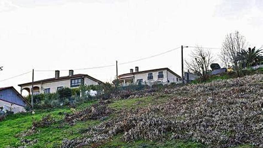 Zona afectada por el trazado propuesto para el vial 18, en Culleredo.