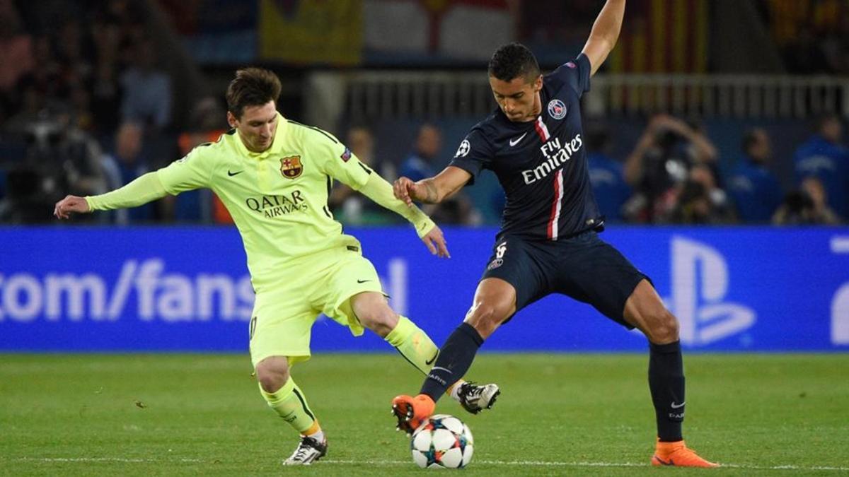 Messi y Marquinhos volverán a verse hoy las caras en el Parque de los Príncipes