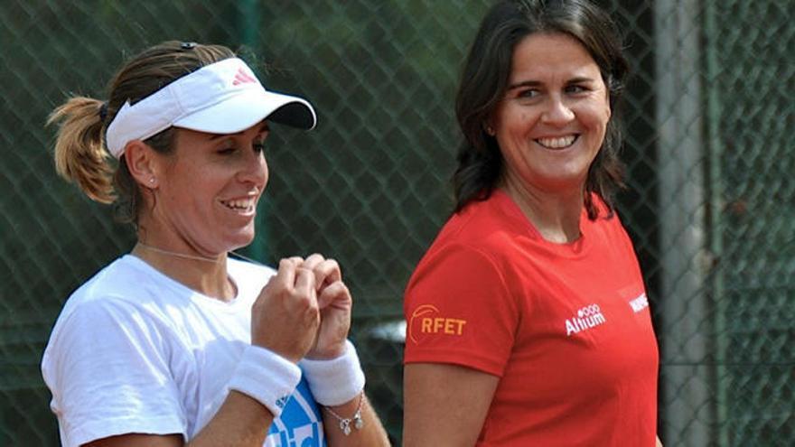 Conchita Martínez con Anabel Medina.