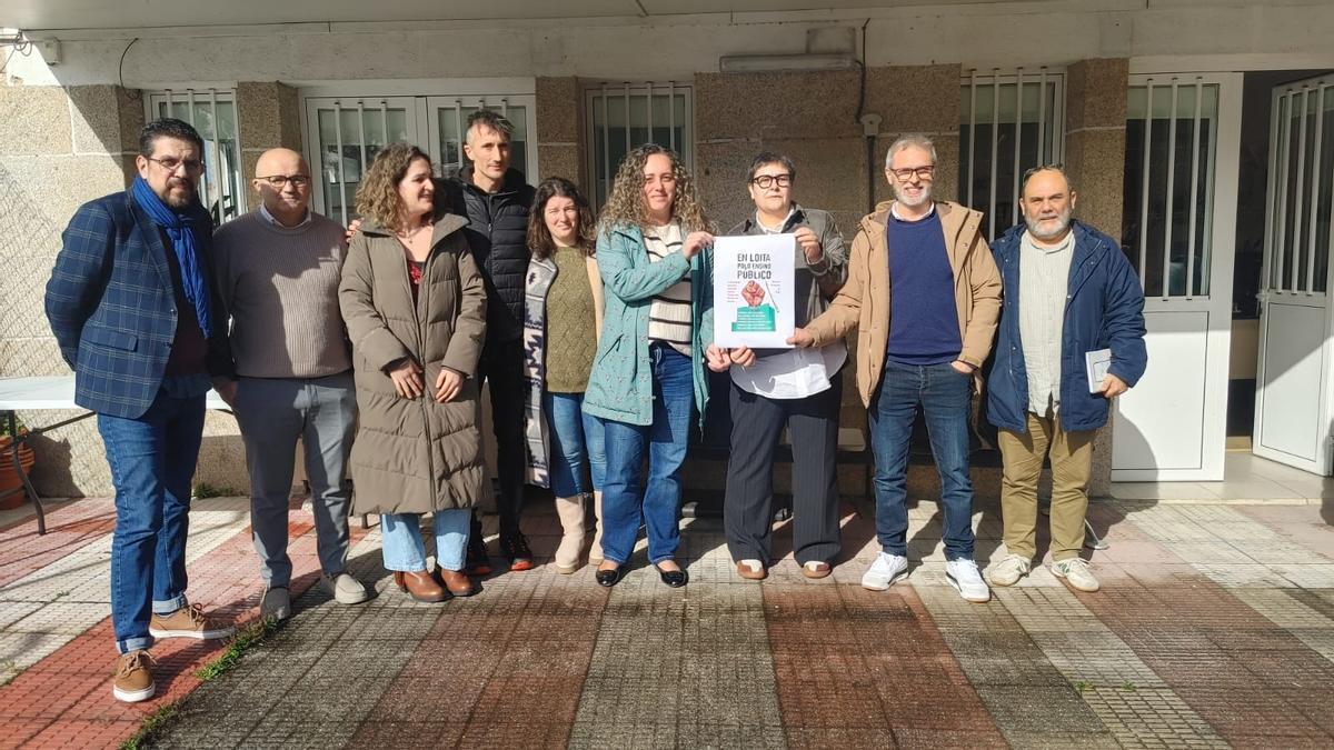 Participantes en la rueda de prensa para anunciar las movilizaciones.