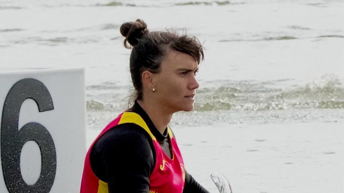 Sara Ouzande, ayer, en la Copa del Mundo de Brandeburgo.