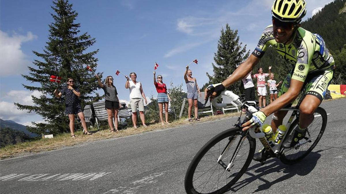 Alberto contador durante la 18ª etapa del Tour de Francia