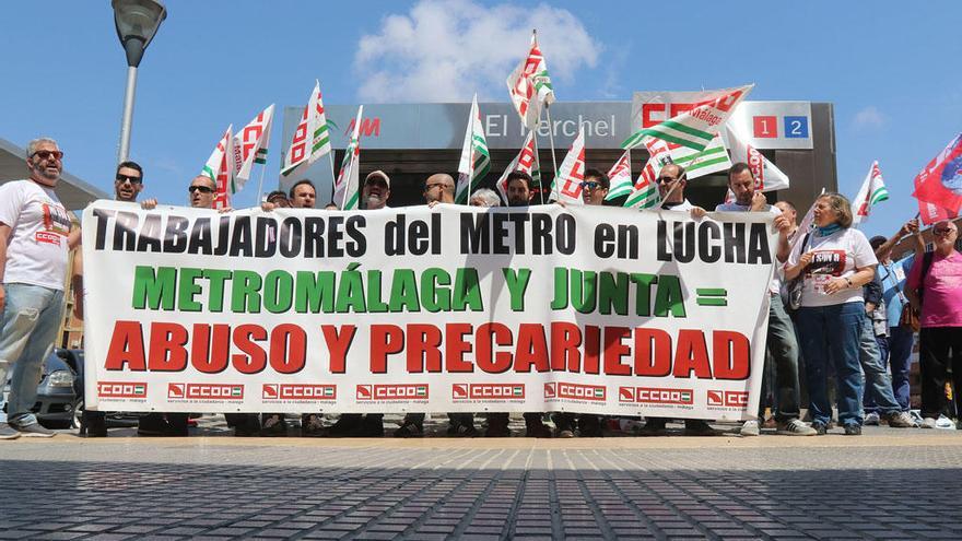 Protesta de los trabajadores del metro, en una imagen de archivo.