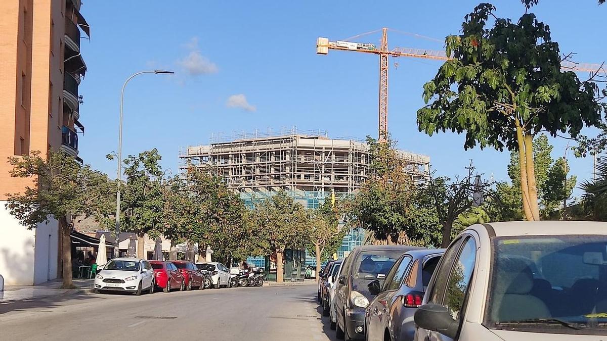 Obras del nuevo hotel del Centro Comercial Rosaleda