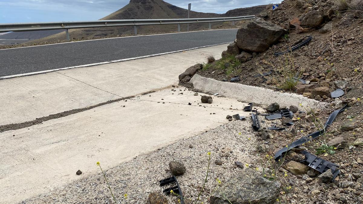 Zona cercana adonde se produjo el accidente anoche.