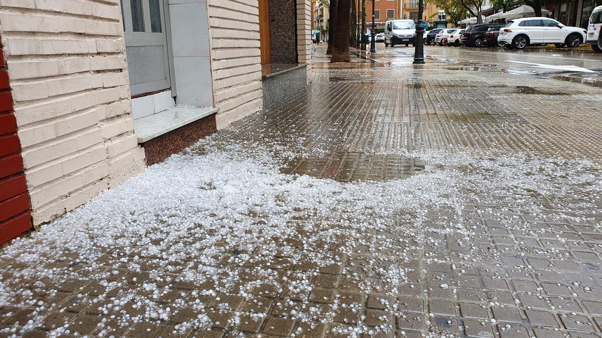 Fuerte granizada en Aldaia