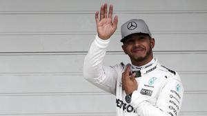 Lewis Hamilton celebra su 11ª ’pole’ de la temporada.