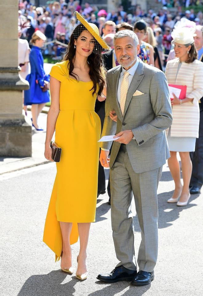 Los Clooney en la boda de Harry y Meghan