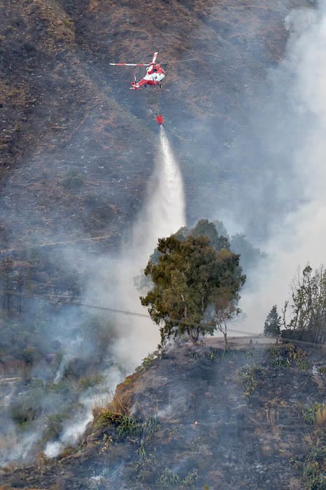 Incendio el hotel Molino del Agua, en Ayacata