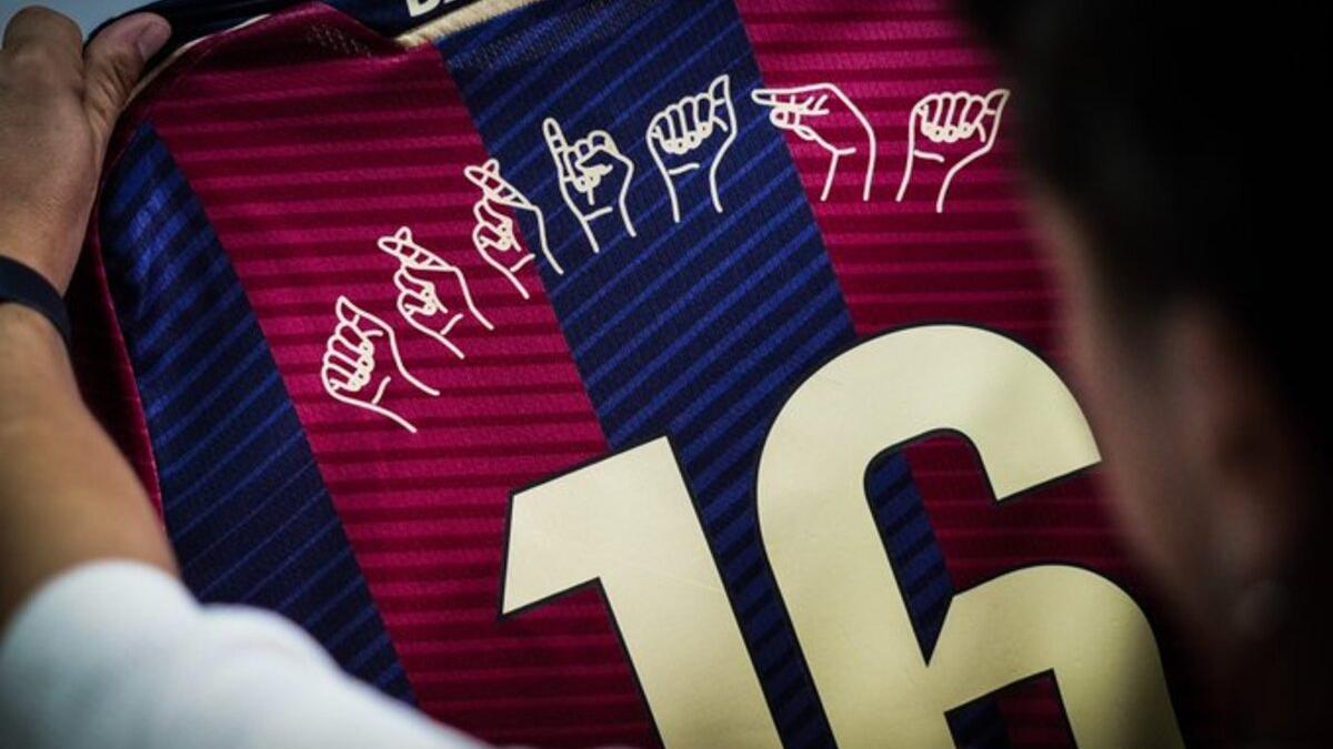Lengua de signos en las camisetas del Levante UD - Real Madrid