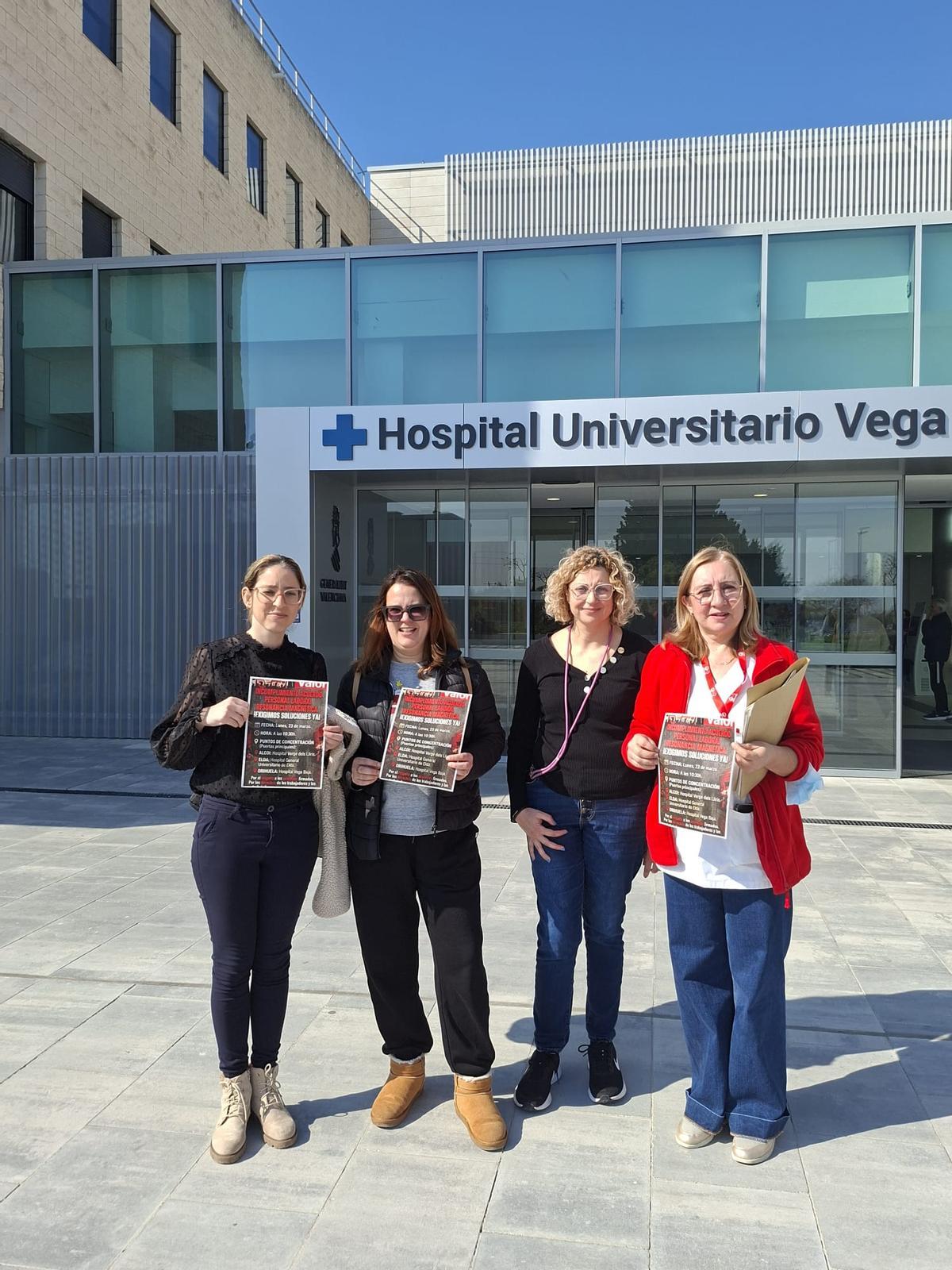 Protesta en el Hospital Vega Baja de Orihuela por el impago del plus de peligrosidad en Radiología