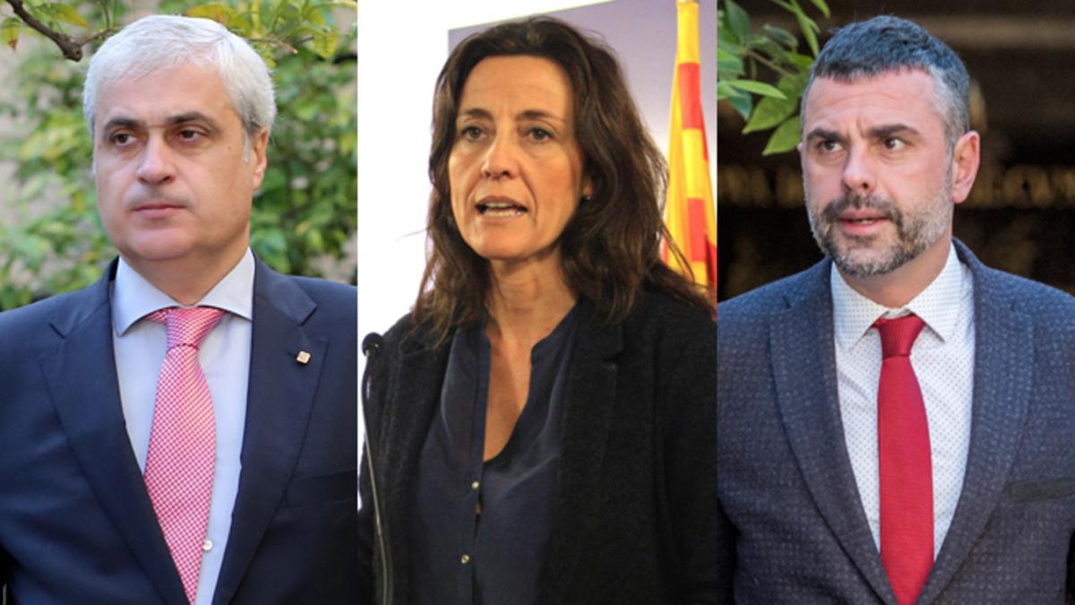 De izquierda a derecha, Germà Gordó, Mercè Conesa y Santi Vila.