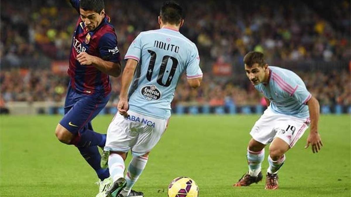 Nolito fue la estrella del Barça-Celta