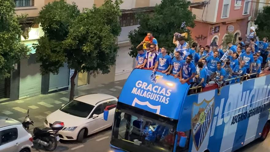 Llegada del Málaga CF a Capuchinos