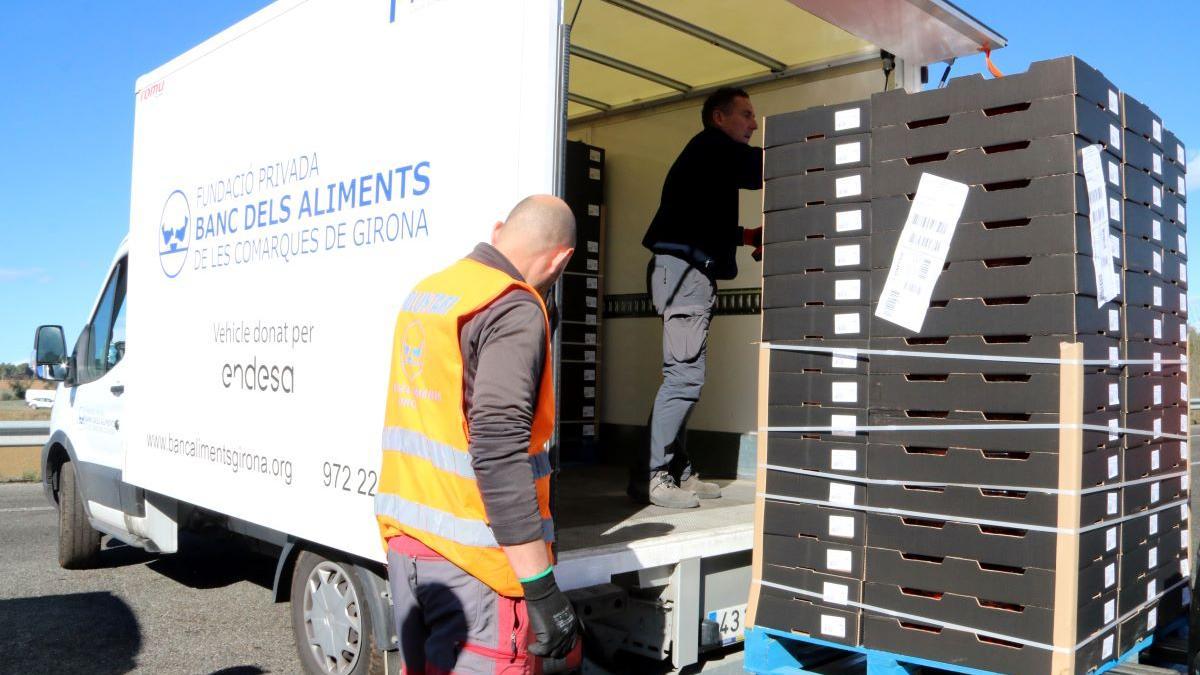 Un camió del Banc dels Aliments a Pontós