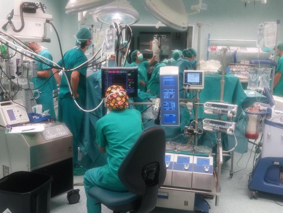 Intervención de un trasplante llevado a cabo en el Hospital U. Miguel Servet de Zaragoza