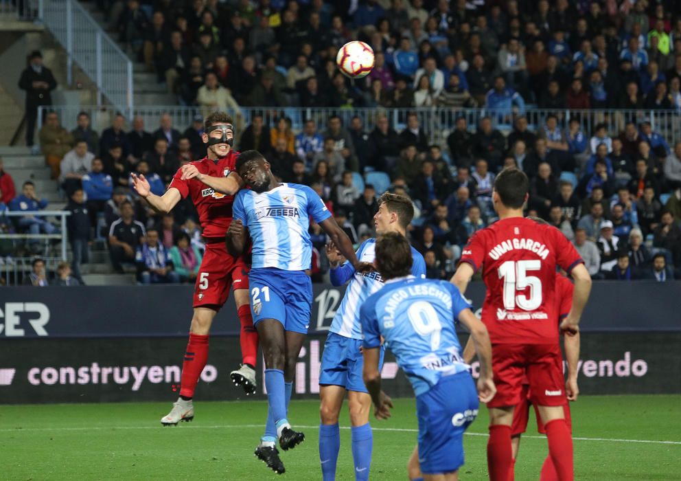 El Málaga se adelantó, perdonó y desapareció en una segunda mitad donde vio como el Osasuna remontaba para llevarse el choque