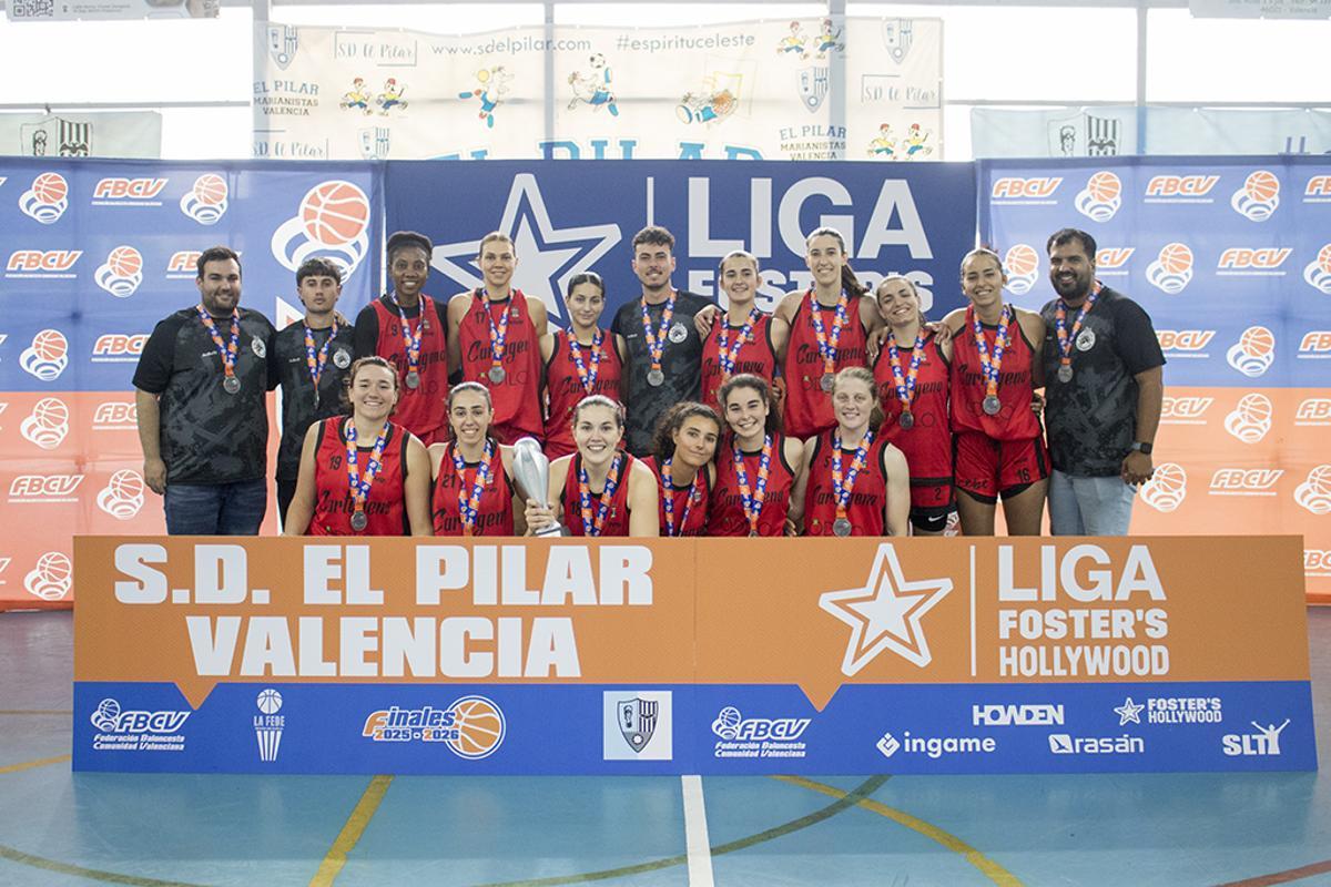 El FC Cartagena, subcampeón de la Liga Foster's Hollywood Primera división femenina.