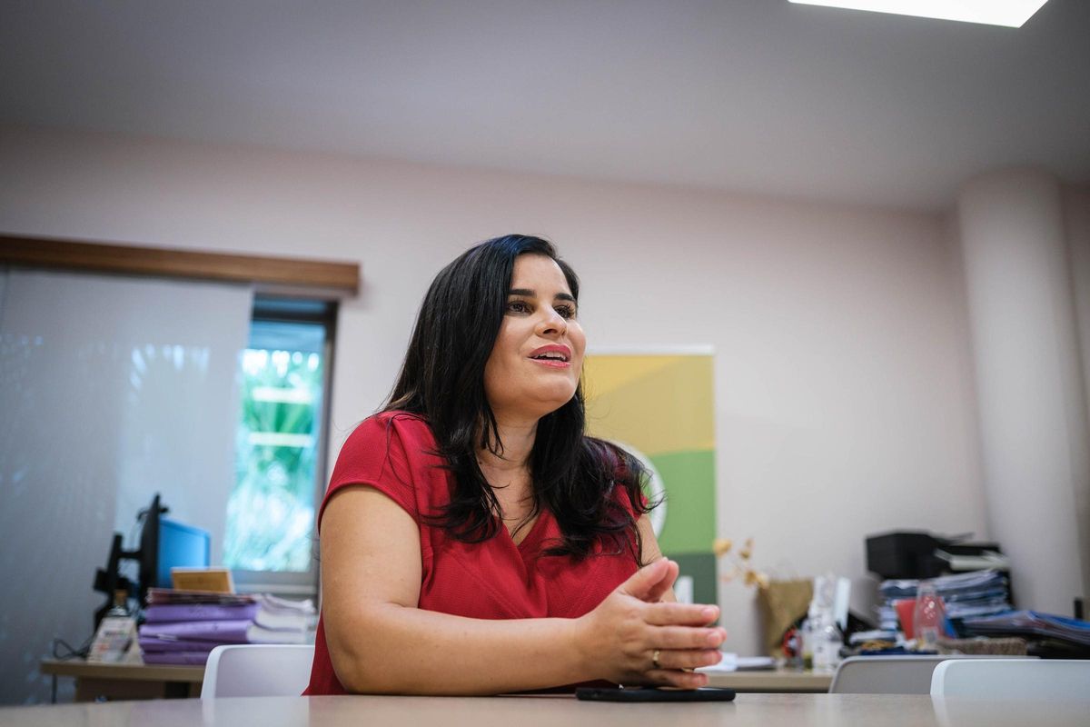 La alcaldesa de Candelaria, Mari Brito