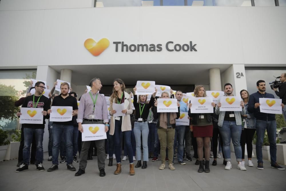 Protesta de los trabajadores de Thomas Cook
